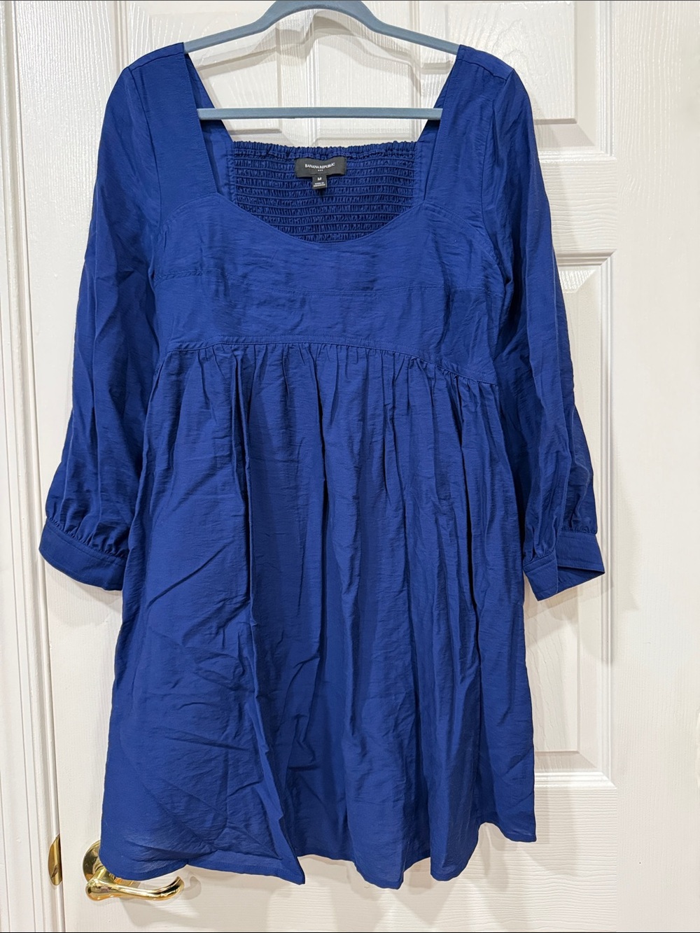 BANANA REPUBLIC Cobalt Blue Smocked-Back Women's dress